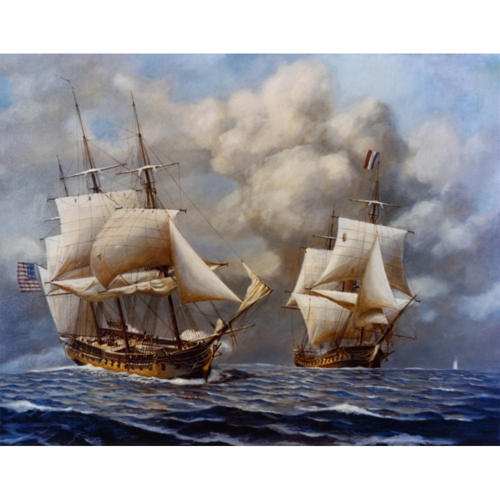 Uss Constellation Defeats LInsurgente. The Battle Between The American Frigate Uss Constellation And The French Frigate Image 2