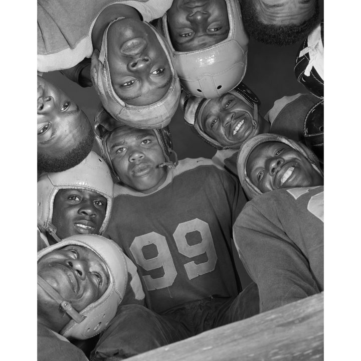 Africans American Football Huddle At Bethune-Cookman College. Jan. 1943 Photo By Gordon Parks. History Image 1