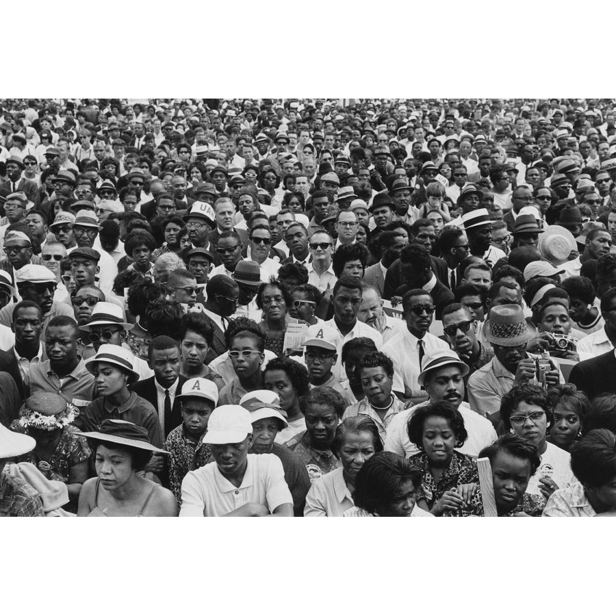 1963 March On Washington-Faces Of The Crowd. 7580 Of The Marchers Were African Americans And The Rest Were White And Image 1