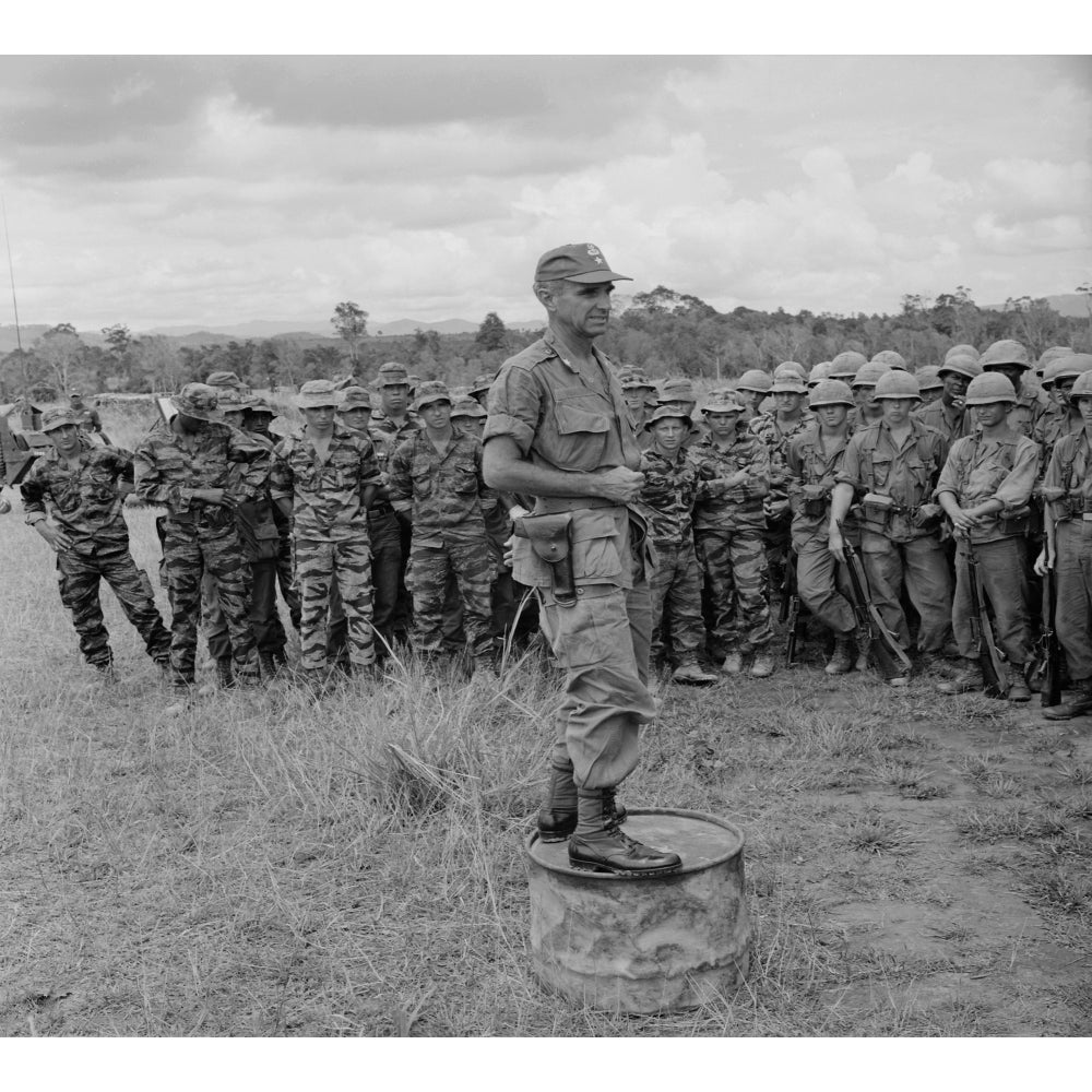 Vietnam War. Brigadier General Willard Pearson Of The 101St Airborne Brigade Briefs Troops On The Forthcoming Operation Image 2