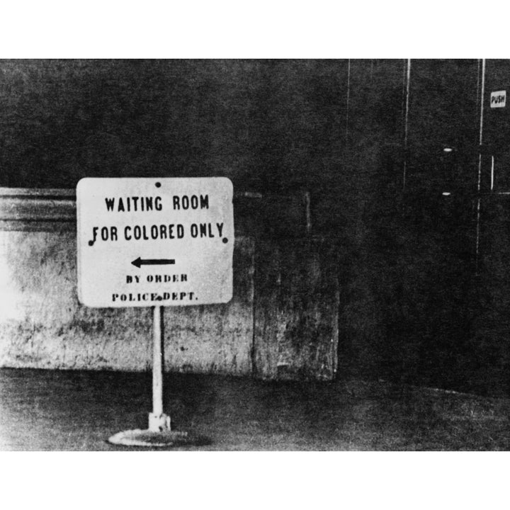 Sign Reading Waiting Room For Colored Only History Image 1