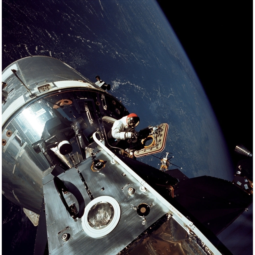 Apollo 9 Astronaut Dave Scott Stands In The Open Hatch Of The Command Module History Image 2