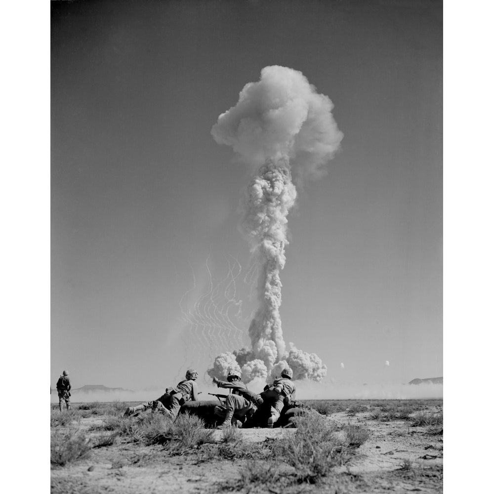 Us Marines In Battle Exercises During Atomic Bomb Testing. Over 2 History Image 1