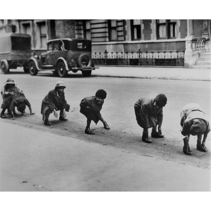 African American Children Playing Leap Frog In A Harlem Street History Image 1