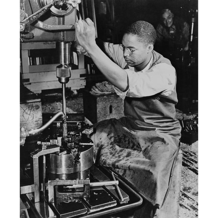 African American Aircraft Worker At Douglas Aircraft Company. El Segundo History Image 1