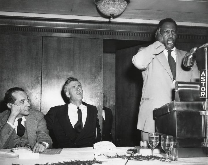 Paul Robeson Sings At A Testimonial Dinner Organized By Former Vice President Henry Wallace. At Left Are Congressman Image 1