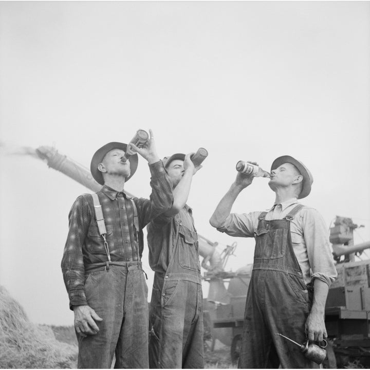 Farmers Drinking Beer During Fall Harvest In Jackson History Image 1