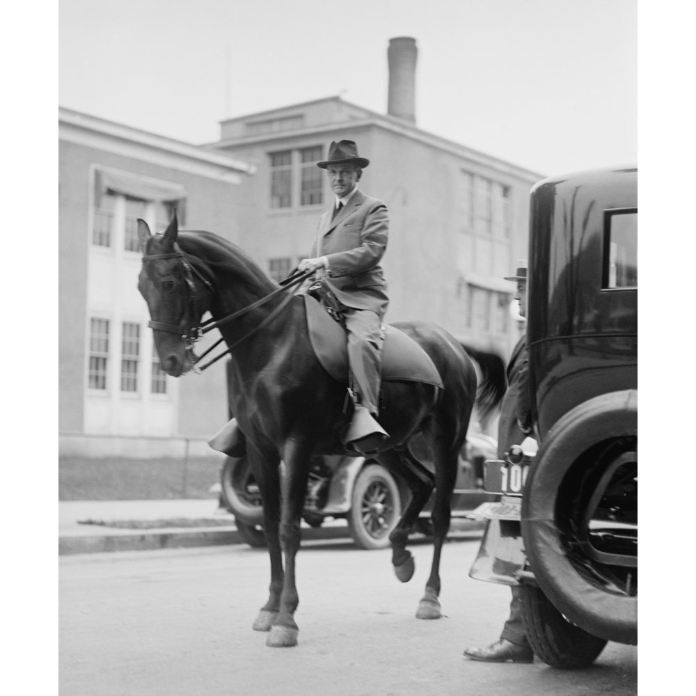 President Calvin Coolidge On Horseback In Washington History Image 2