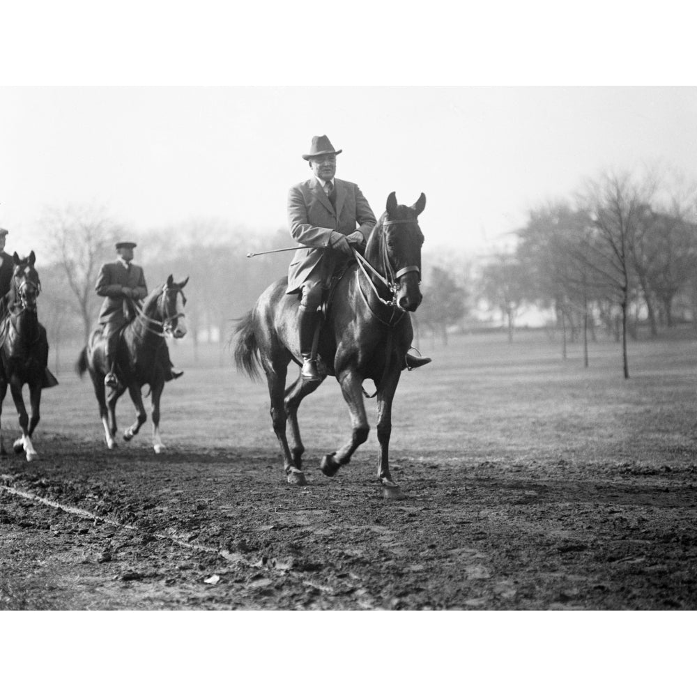 President Warren Harding Riding A Horse On The Capital Mall History Image 2