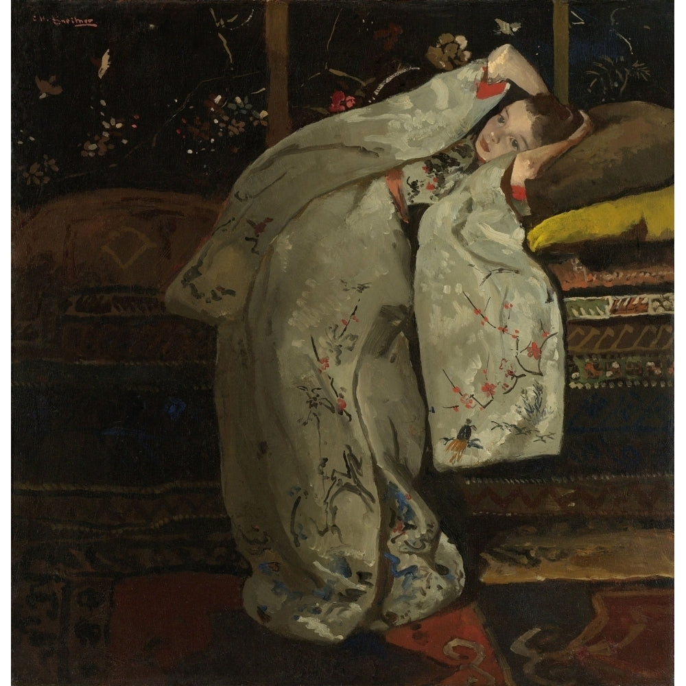 Girl In A White Kimono Poster Print Image 1