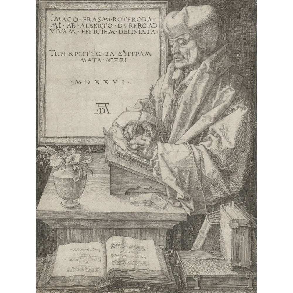 Portrait Of Erasmus By Albrecht Durer Poster Print Image 2