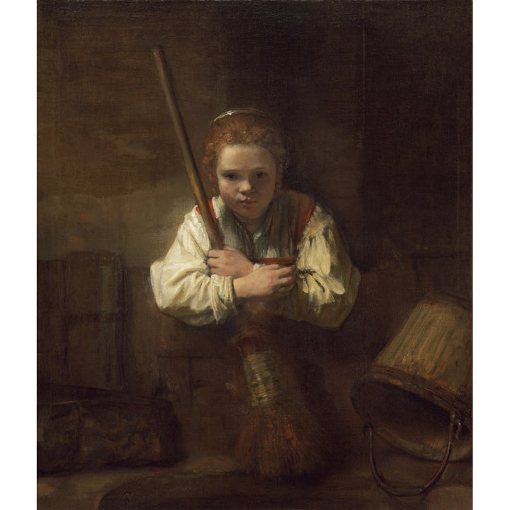 A Girl With A Broom Poster Print Image 2