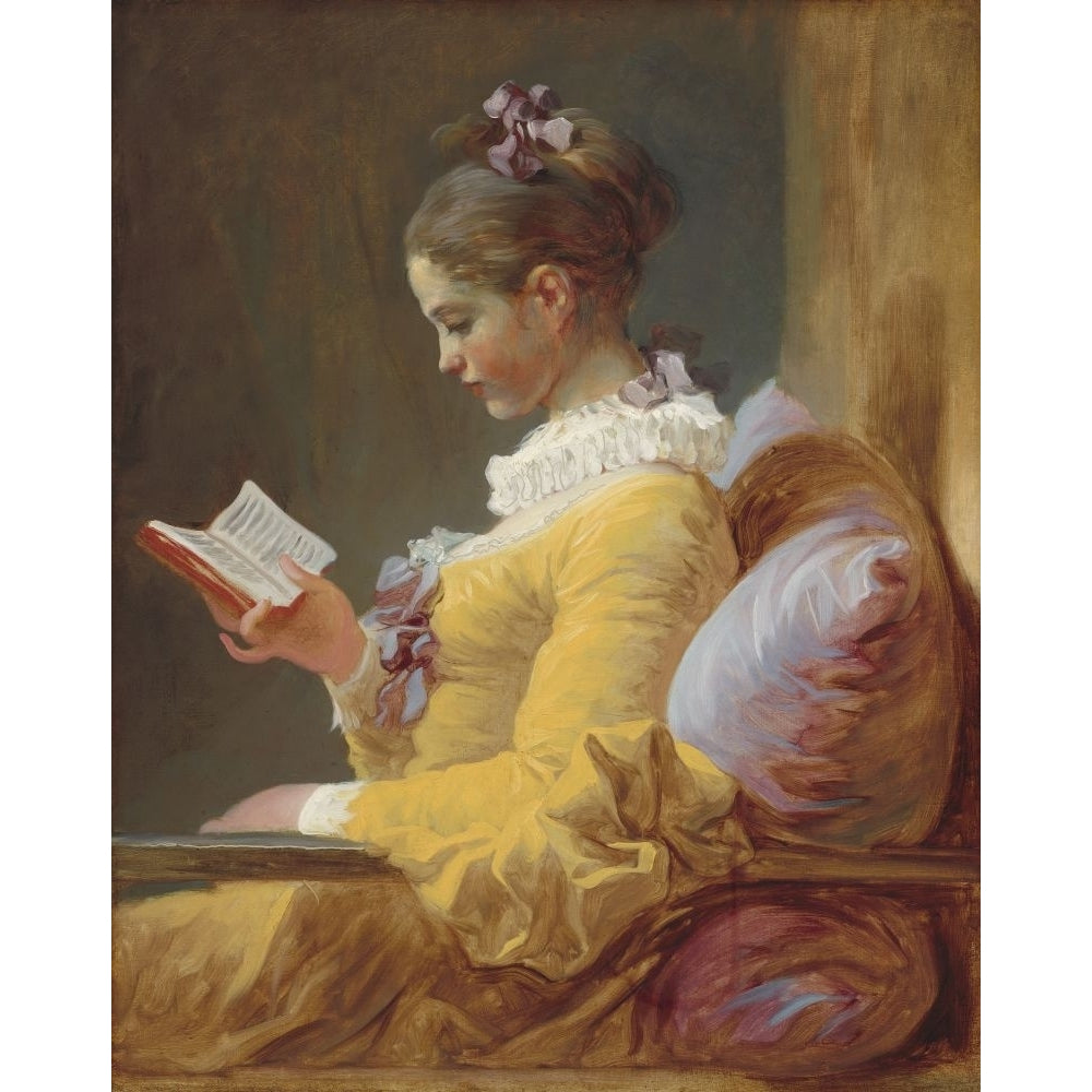 Young Girl Reading Poster Print Image 1