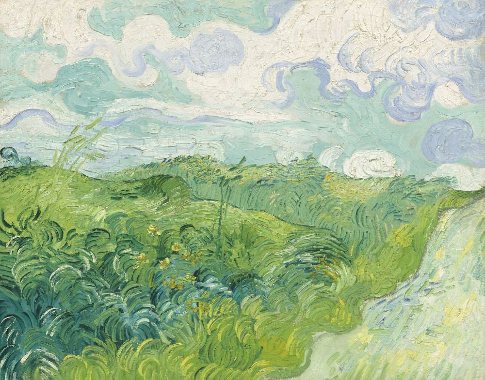 Green Wheat Fields Poster Print Image 1