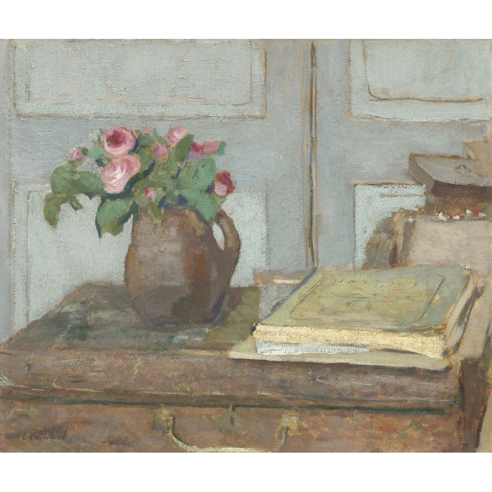 The ArtistS Paint Box And Moss Roses Poster Print Image 1