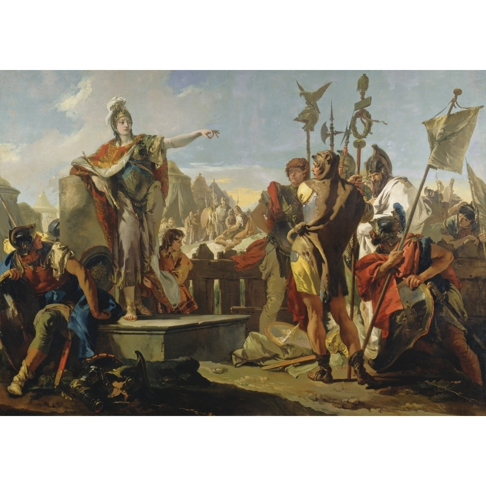 Queen Zenobia Addressing Her Soldiers Poster Print Image 1