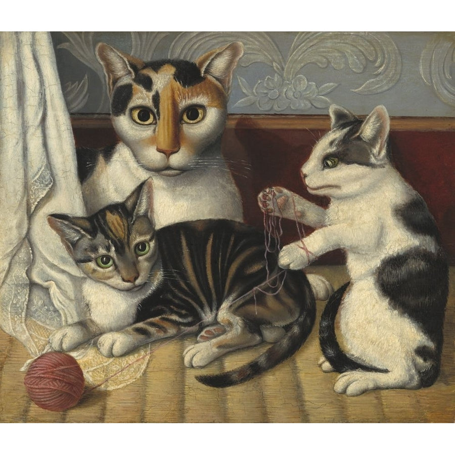 Cat And Kittens Poster Print Image 1