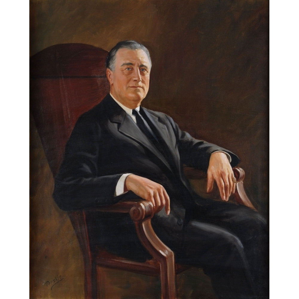 Franklin Roosevelts Official Portrait As Governor Of York State History Image 1