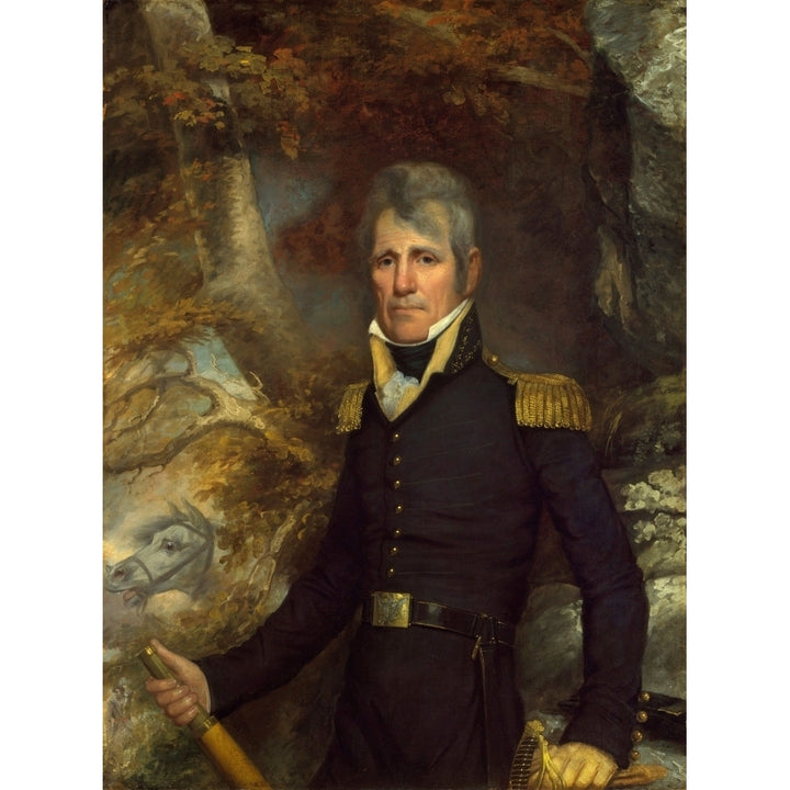 General Andrew Jackson In 1819 Military Portrait By John Wesley Jarvis. This Portrait Was Painted In York In 1819 Image 2