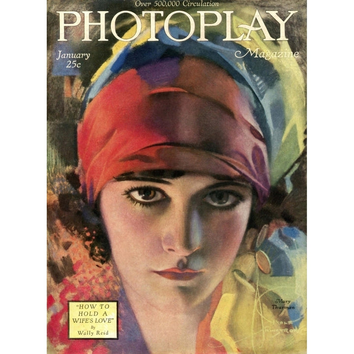 Cover Of Photoplay Magazine With Portrait Of Mary Thurman By Rolf Armstrong History Image 1