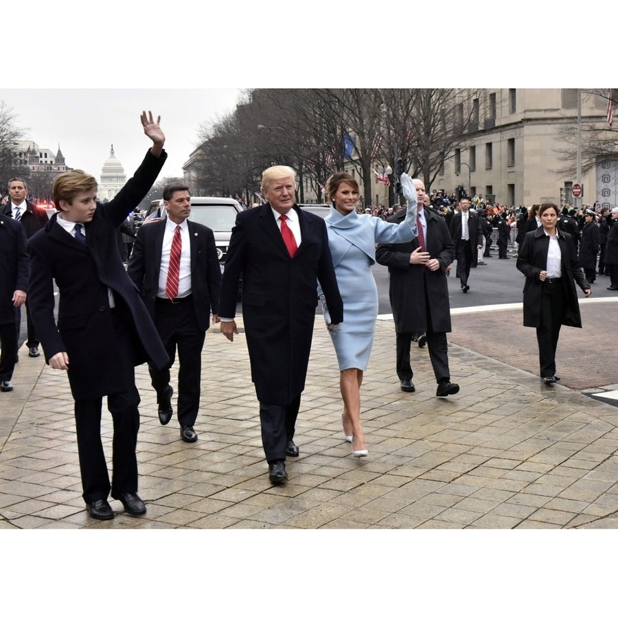 President Donald Trumps Inaugural Parade With The First Lady History Image 1