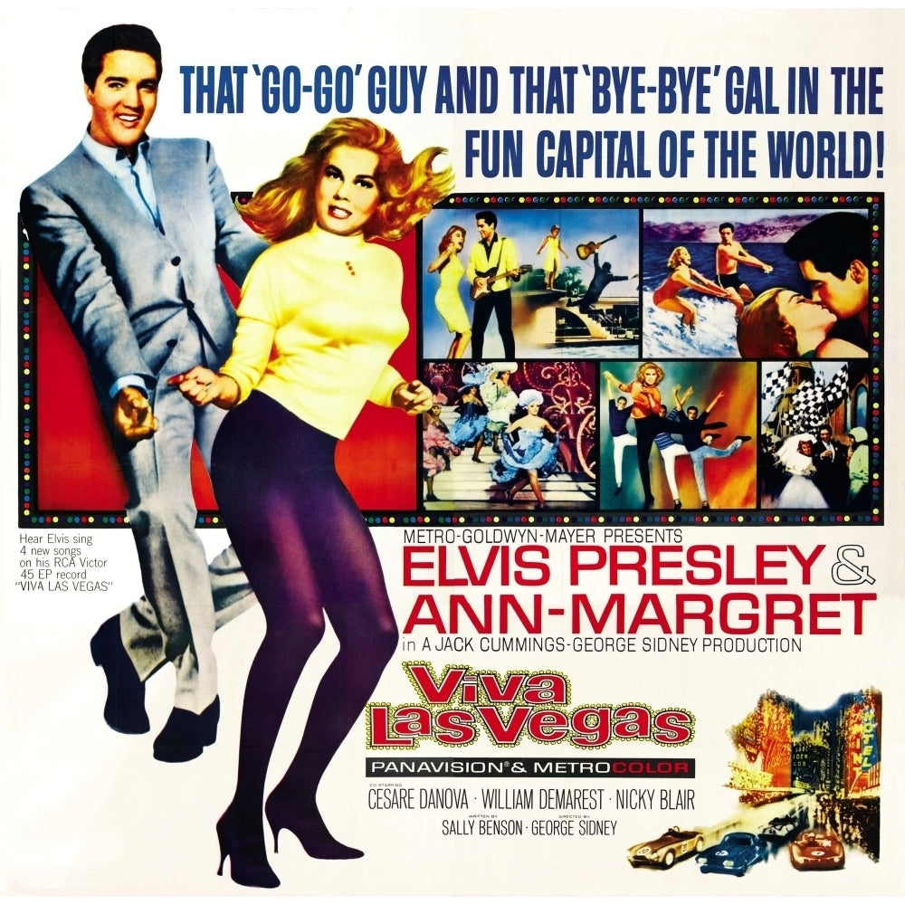 Viva Las Vegas Elvis Presley Ann-Margret 1964 Movie Poster Masterprint Image 2