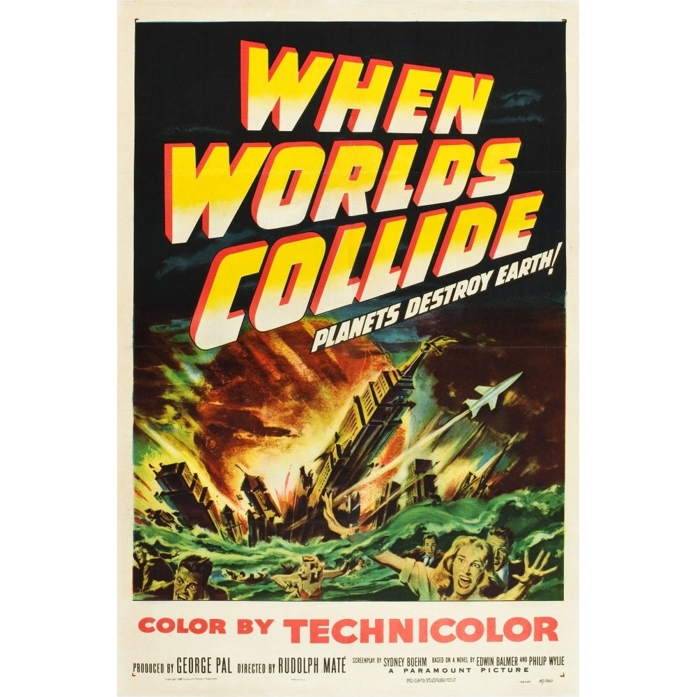 When Worlds Collide Poster Art 1951. Movie Poster Masterprint Image 2