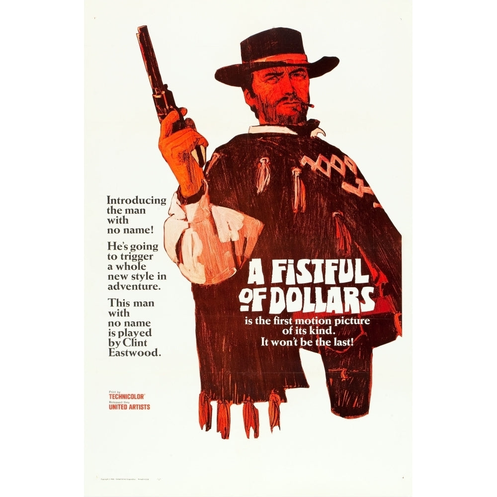 A Fistful Of Dollars Clint Eastwood 1964 Movie Poster Masterprint Image 1