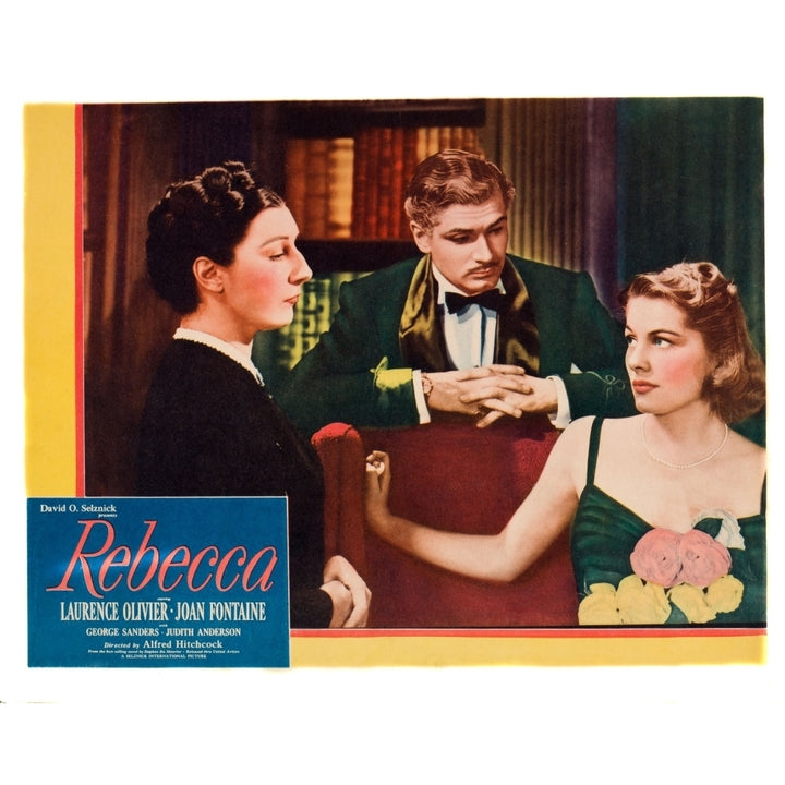 Rebecca From Left: Judith Anderson Laurence Olivier Joan Fontaine 1940 Movie Poster Masterprint Image 1