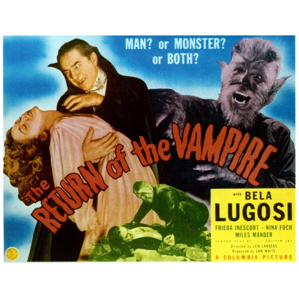 The Return Of The Vampire Nina Foch Bela Lugosi Matt Willis 1944 Movie Poster Masterprint Image 2