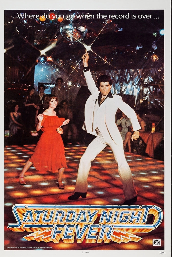 Saturday Night Fever Us Poster Art From Left: Karen Lynn Gorney John Travolta 1977 Movie Poster Masterprint Image 1