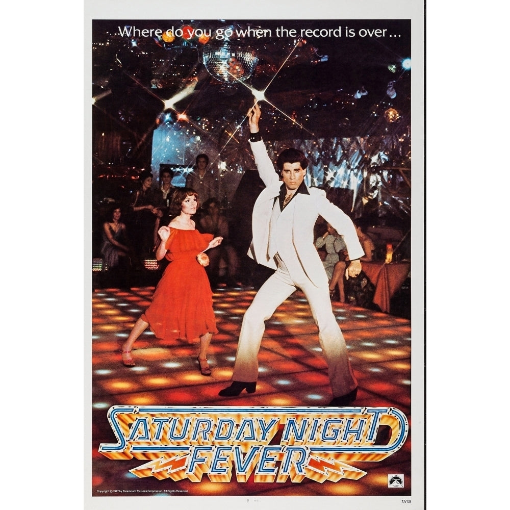 Saturday Night Fever Us Poster Art From Left: Karen Lynn Gorney John Travolta 1977 Movie Poster Masterprint Image 2