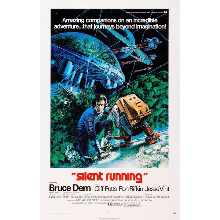 Silent Running Us Poster Bruce Dern 1972 Movie Poster Masterprint Image 1