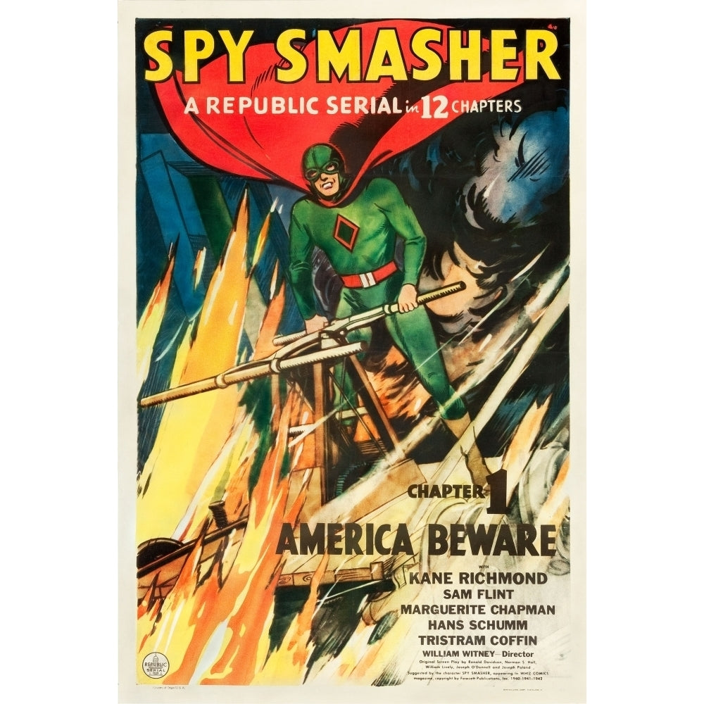 Spy Smasher Kane Richmond In Chapter 1: America Beware 1942 Movie Poster Masterprint Image 2