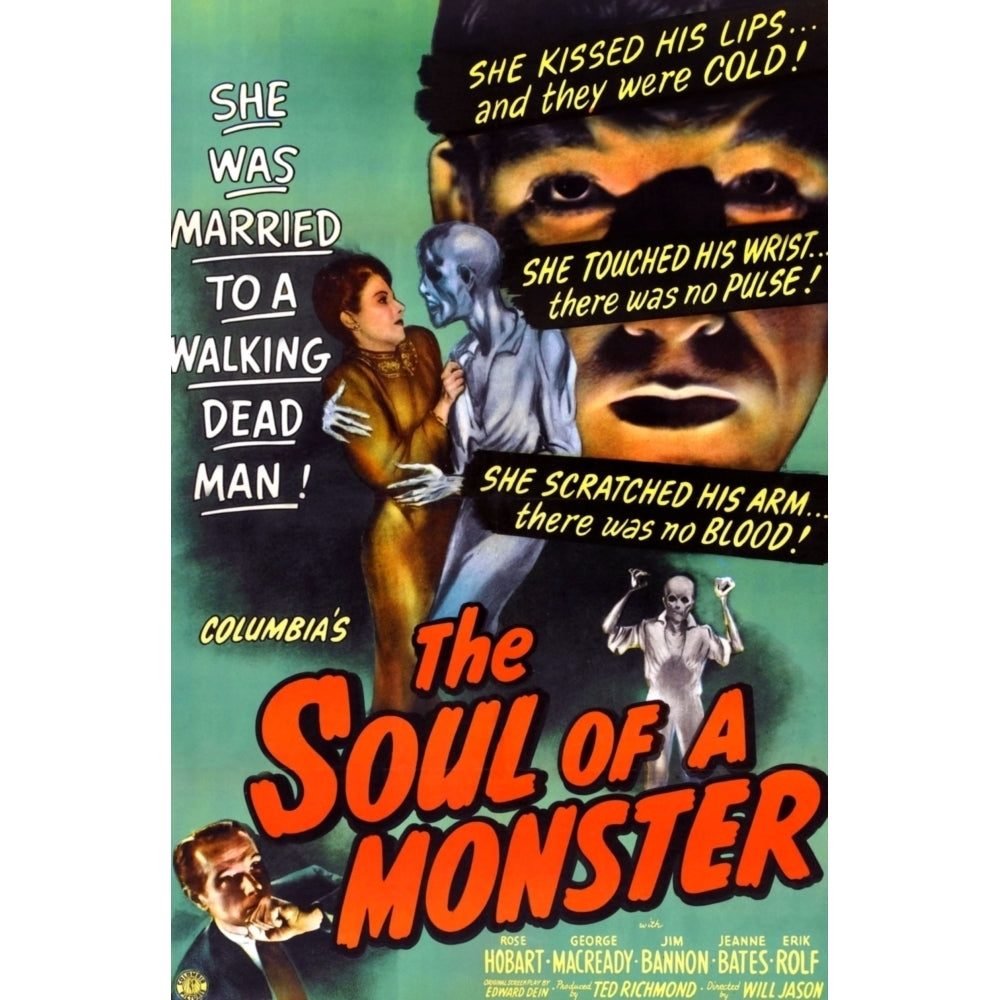 The Soul Of A Monster George Macready Jeanne Bates Rose Hobart 1944 Movie Poster Masterprint Image 2