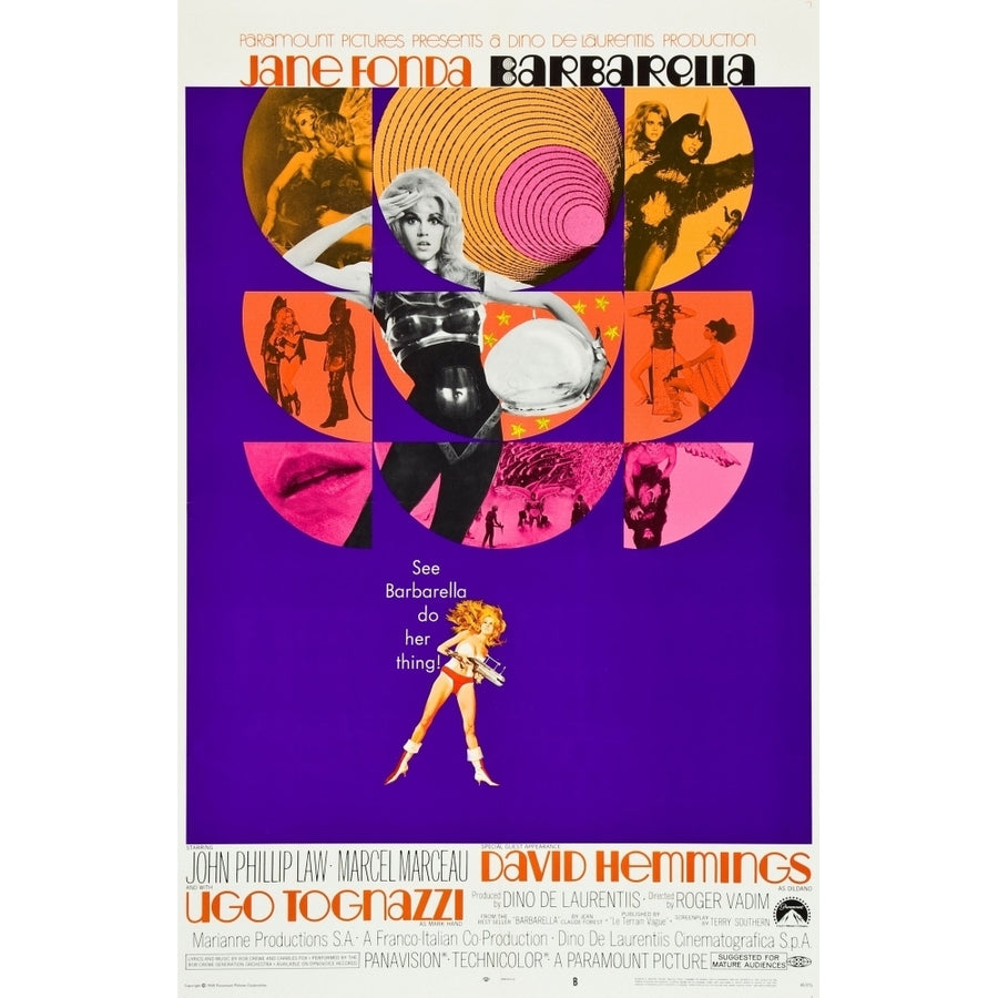 Barbarella Jane Fonda 1968 Movie Poster Masterprint Image 1