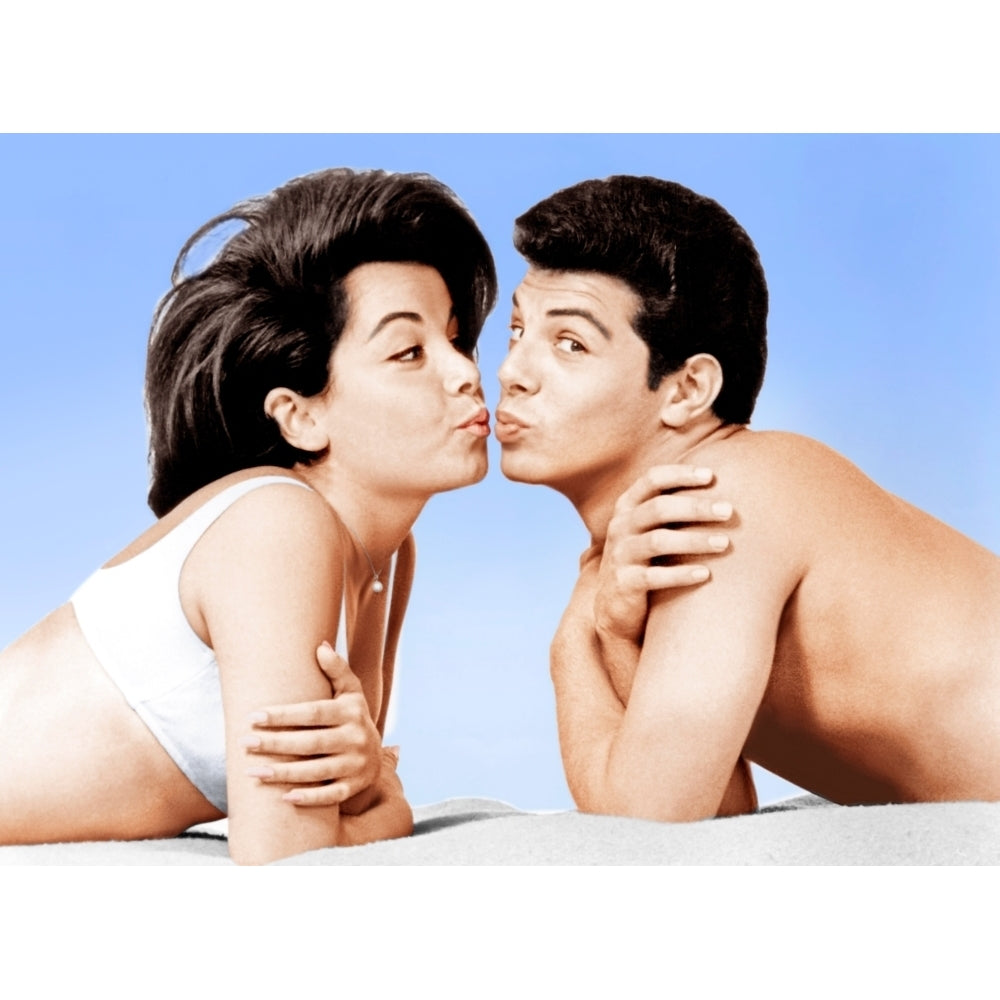Beach Party From Left: Annette Funicello Frankie Avalon 1963 Photo Print Image 1