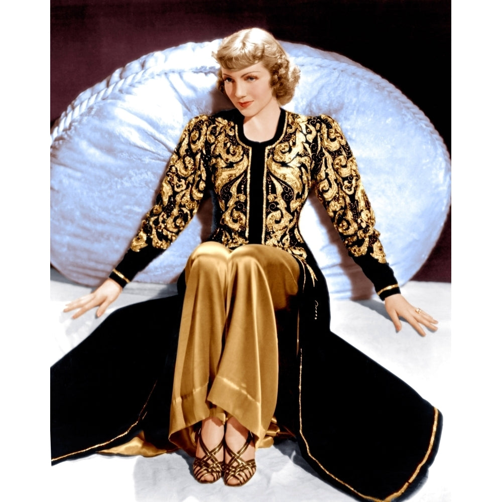 BluebeardS Eighth Wife Claudette Colbert In A Costume Designed By Travis Banton 1938 Movie Poster Masterprint Image 2