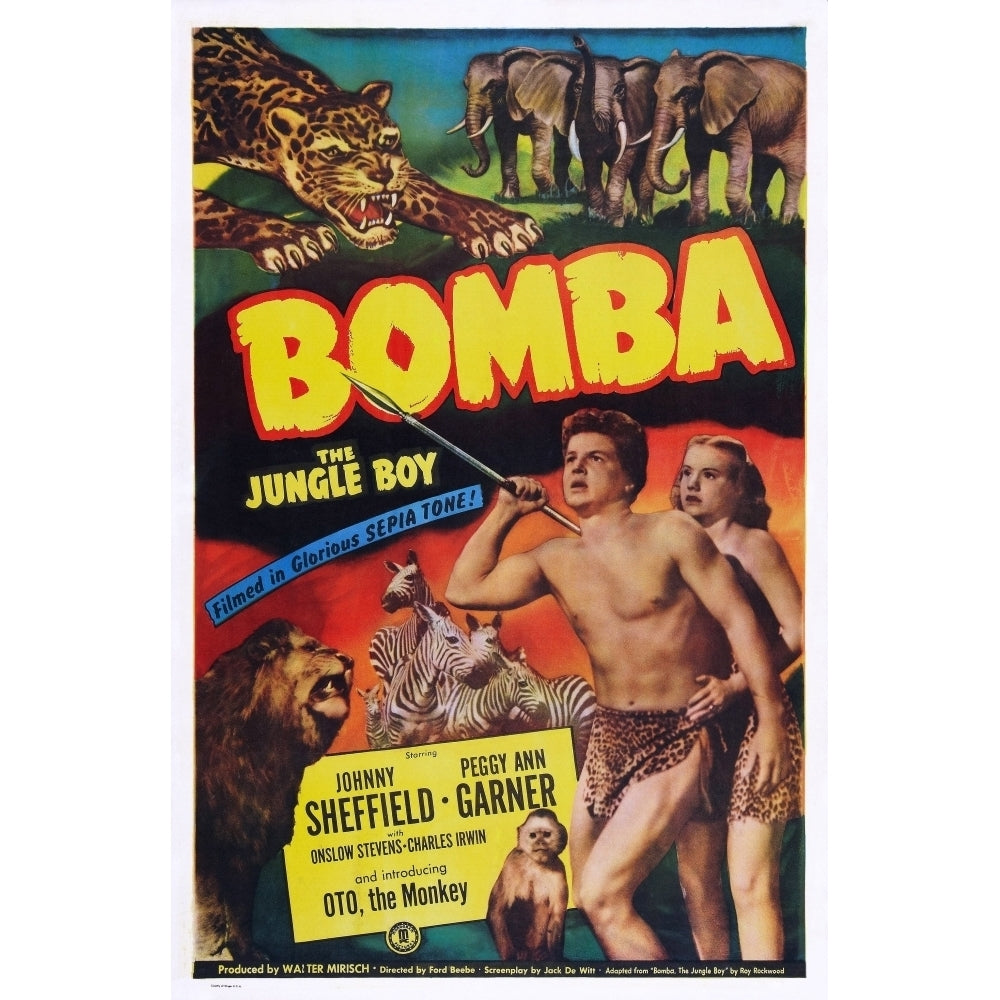 Bomba The Jungle Boy From Left: Johnny Sheffield Peggy Ann Garner 1949 Movie Poster Masterprint Image 2