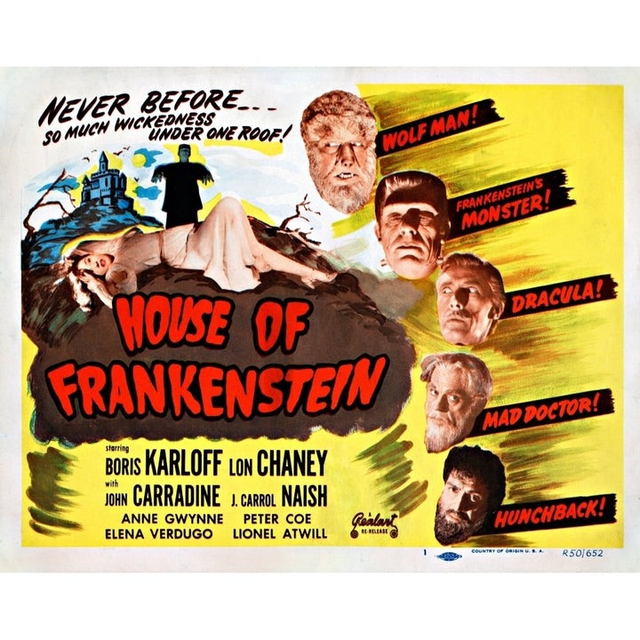 House Of Frankenstein Movie Poster Masterprint Image 2