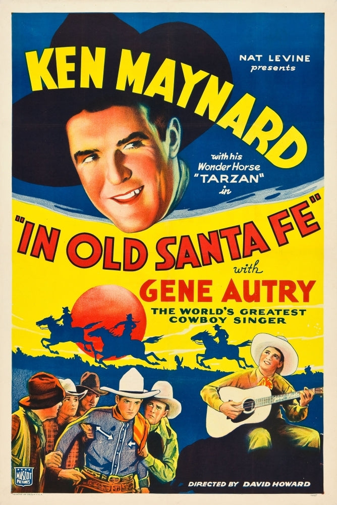 In Old Santa Fe Ken Maynard Gene Autry 1934 Movie Poster Masterprint Image 1