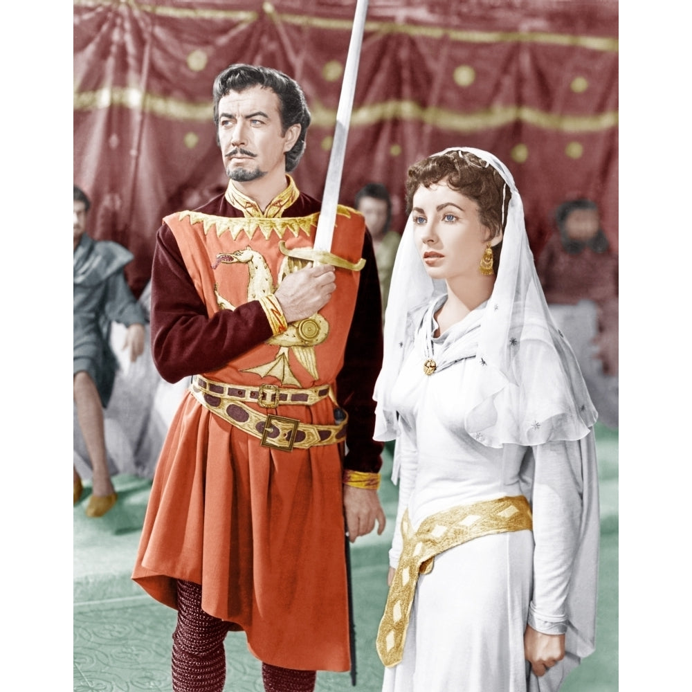 Ivanhoe From Left: Robert Taylor Elizabeth Taylor 1952 Photo Print Image 1