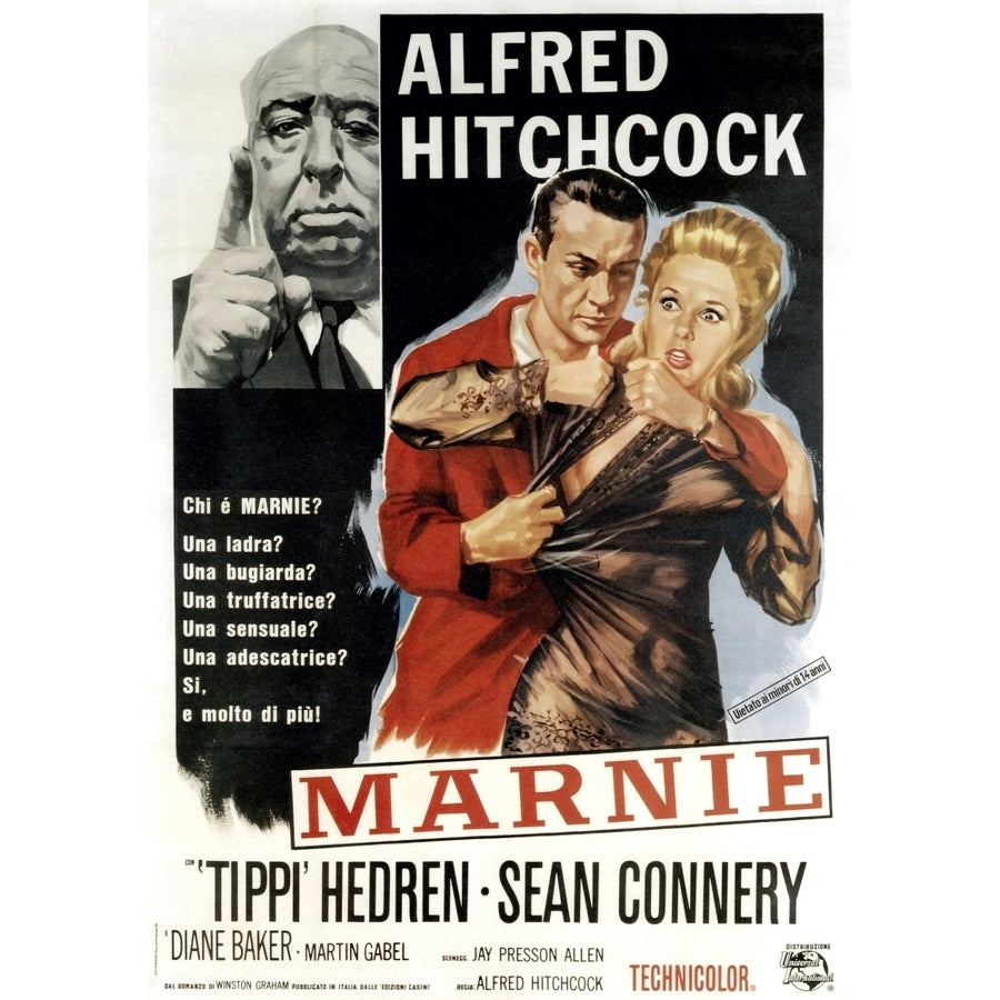 Marnie Director Alfred Hitchcock Sean Connery Tippi Hedren 1964 Movie Poster Masterprint Image 1