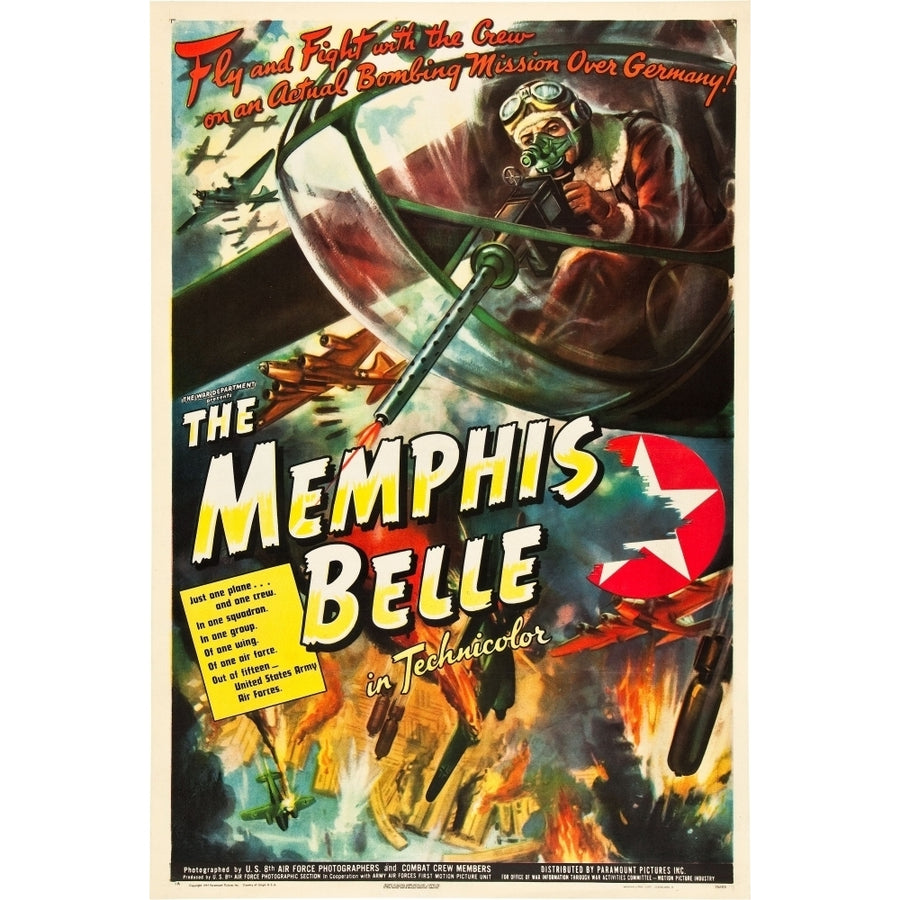 Memphis Belle William WylerS Wwii Documentary About The B-17 Fighter Plane 1944. Movie Poster Masterprint Image 1