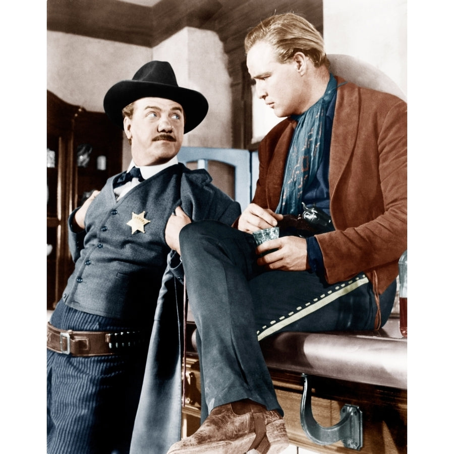 One-Eyed Jacks From Left: Karl Malden Marlon Brando 1961 Photo Print Image 1