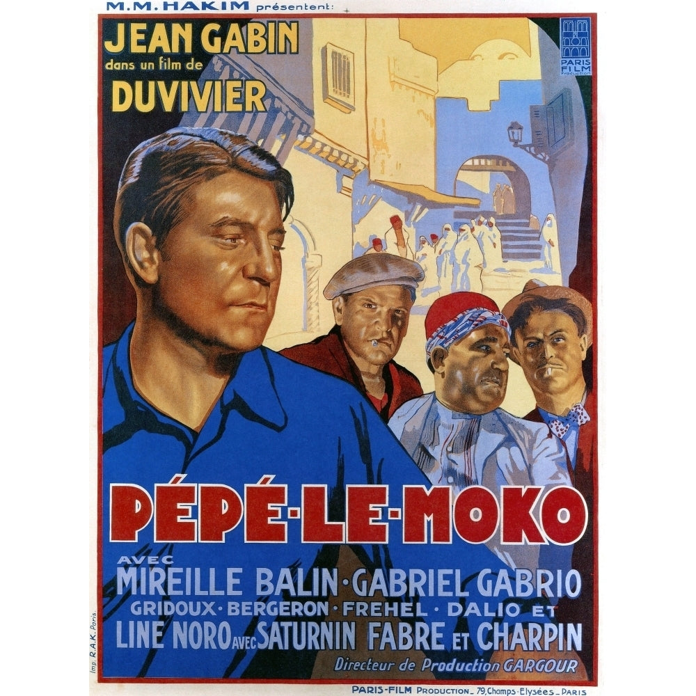 Pepe Le Moko Jean Gabin 1937 Movie Poster Masterprint Image 2