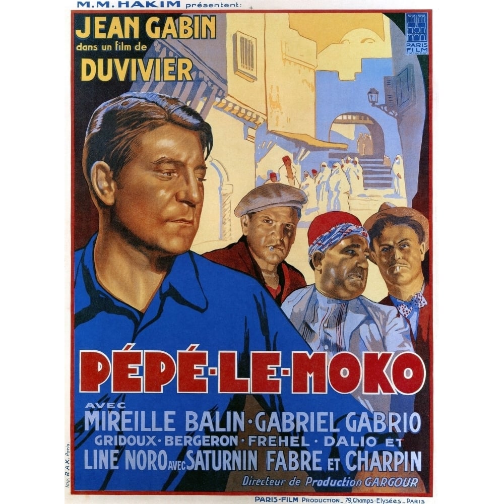 Pepe Le Moko Jean Gabin 1937 Movie Poster Masterprint Image 1