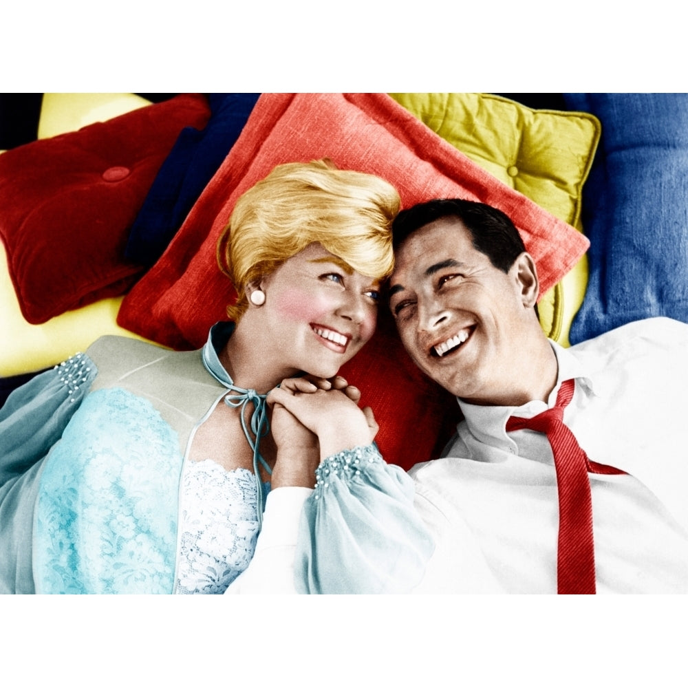 Pillow Talk From Left: Doris Day Rock Hudson 1959 Photo Print Image 2