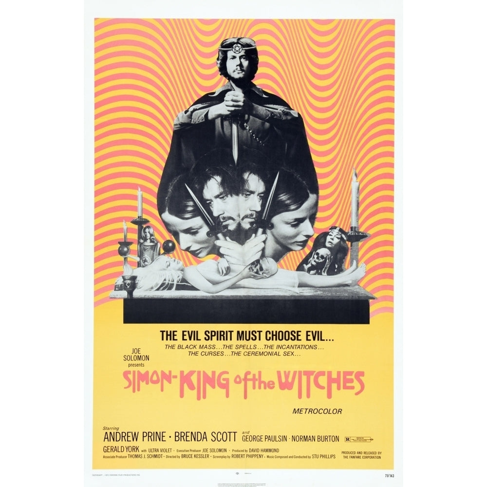 Simon King Of The Witches Us Poster Art Top: Andrew Prine 1971 Movie Poster Masterprint Image 2