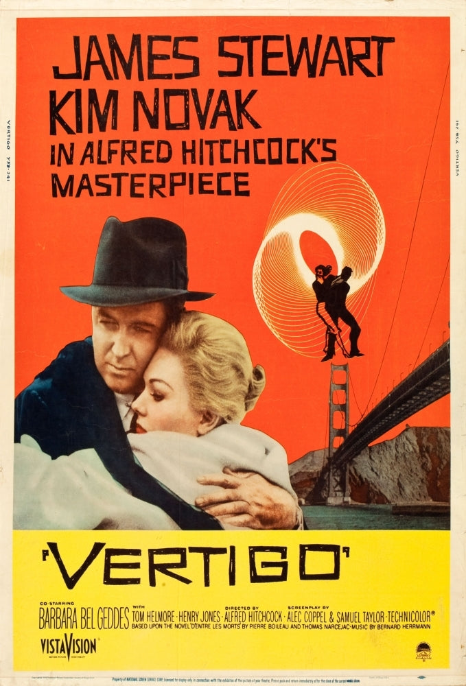 Vertigo James Stewart Kim Novak 1958 Movie Poster Masterprint Image 1